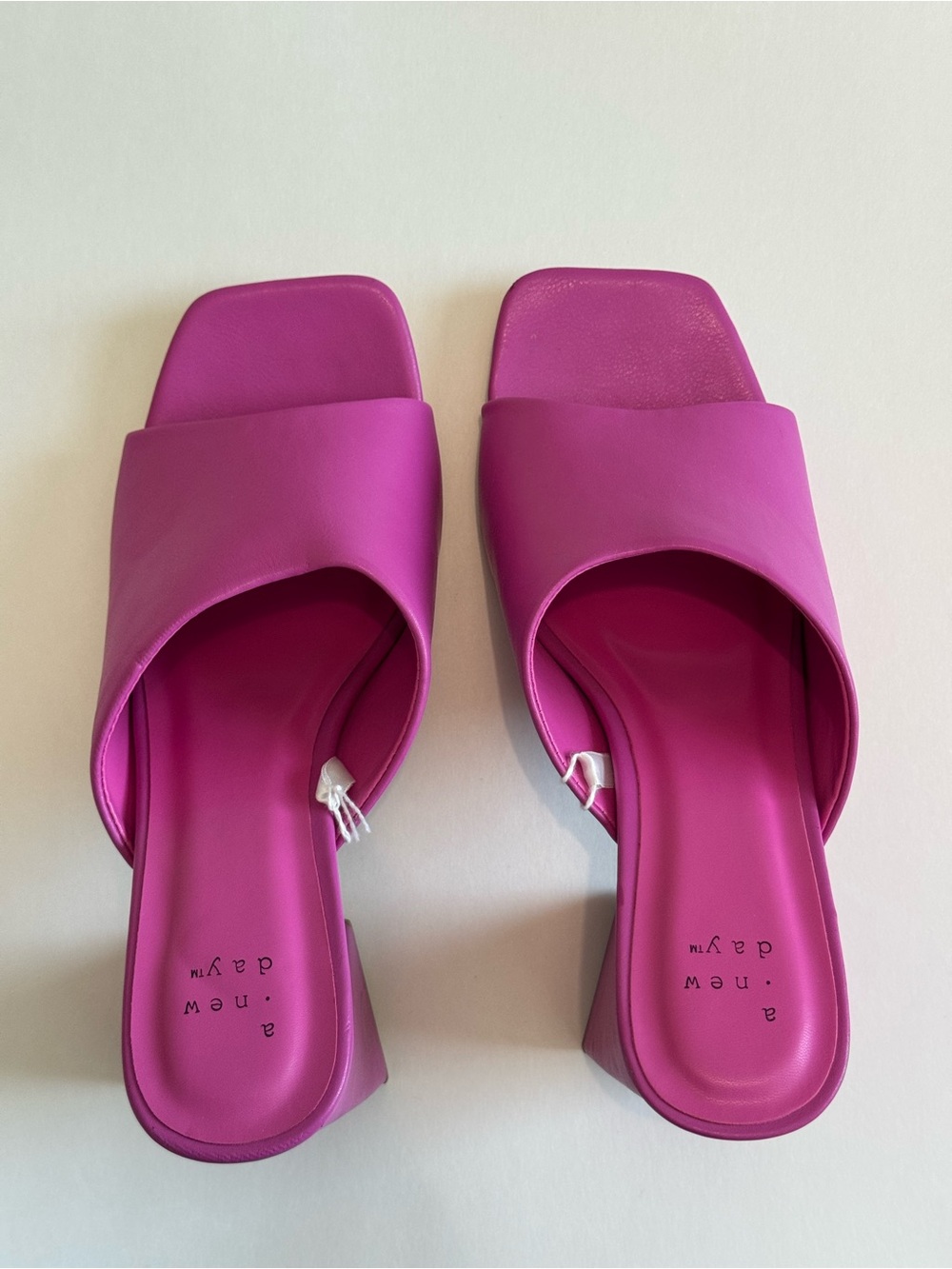 a new day Fuchsia Slide Block Heel Sandals